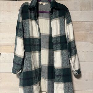 Plaid Longline Shacket